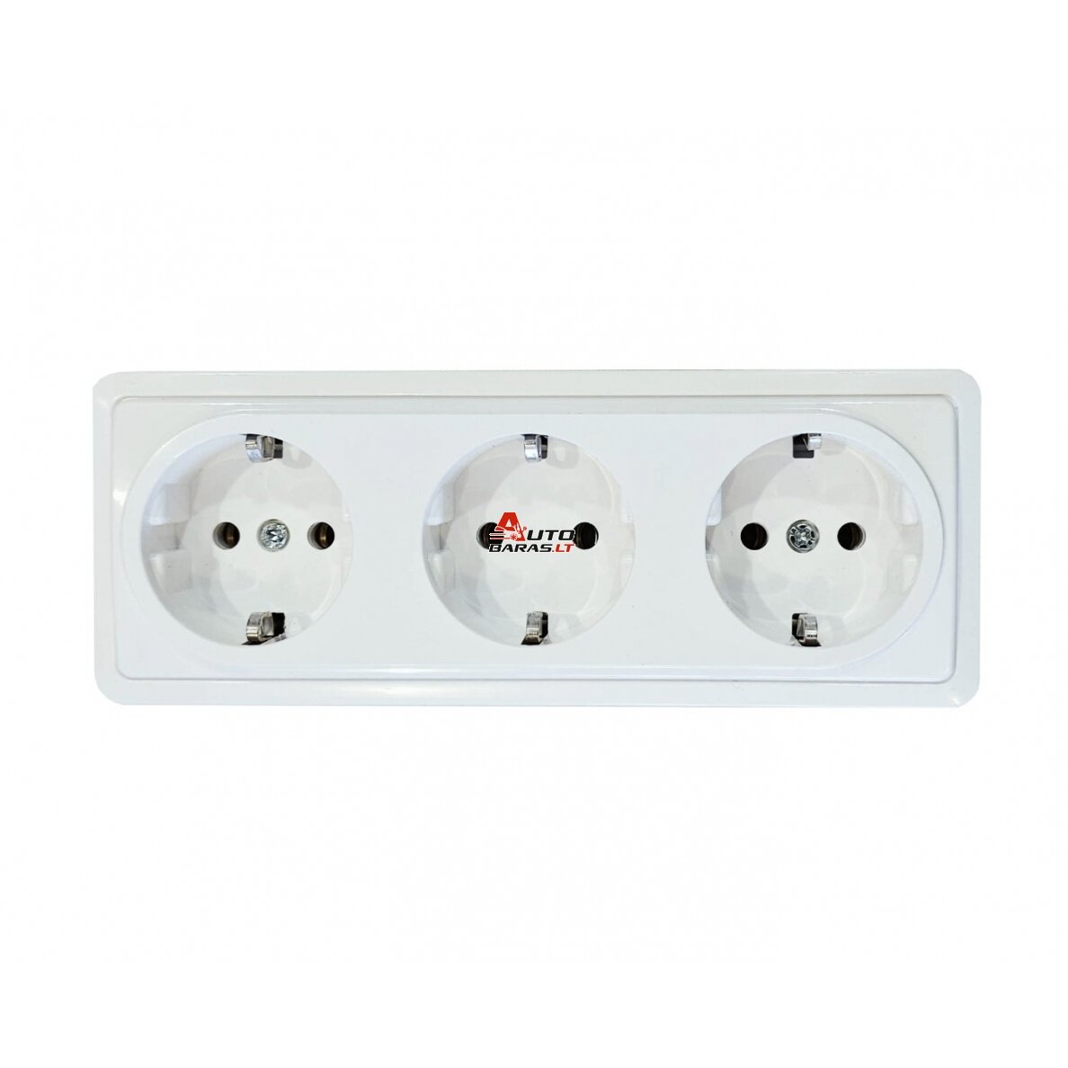 Trivietis virštinkinis kištukinis lizdas su įžeminimu Vilma SL+250 RP16-031 SL+ V (white)