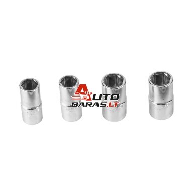 Trumpos 1/2" galvutės 17/19/21/23mm