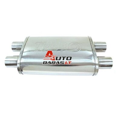 TurboWorks Center Muffler 51mm LT 409SS 355mm X-pipe TurboWorks Center Muffler 51mm LT 409SS 355mm X-pipe