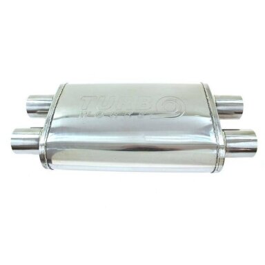 TurboWorks Center Muffler 57mm LT 409SS 355mm X-pipe 2in 2out TurboWorks Center Muffler 57mm LT 409SS 355mm X-pipe 2in 2out
