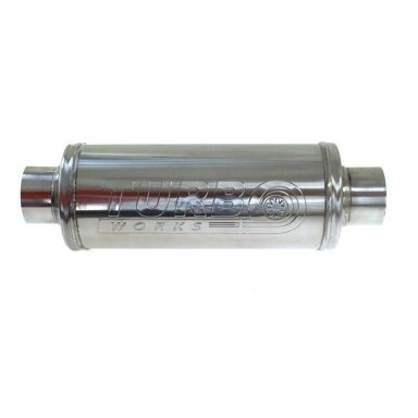 TurboWorks Center Muffler 63,5mm RS 409SS 450mm TurboWorks Center Muffler 63,5mm RS 409SS 450mm
