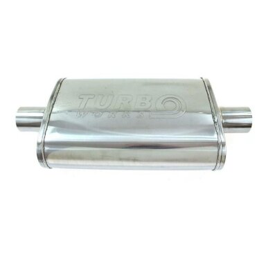 TurboWorks Center Muffler 76mm LT 304SS 355mm TurboWorks Center Muffler 76mm LT 304SS 355mm