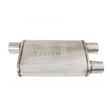 TurboWorks Rear Center Muffler 63,5mm LT 409SS 355mm TurboWorks Rear Center Muffler 63,5mm LT 409SS 355mm