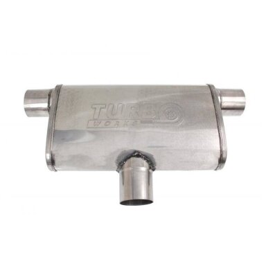TurboWorks Rear Center Muffler 76mm LT 409SS 355mm TurboWorks Rear Center Muffler 76mm LT 409SS 355mm