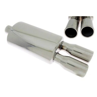 TurboWorks rear Muffler 2x77mm inlet 63,5mm - su antgaliais TurboWorks rear Muffler 2x77mm inlet 63,5mm - su antgaliais