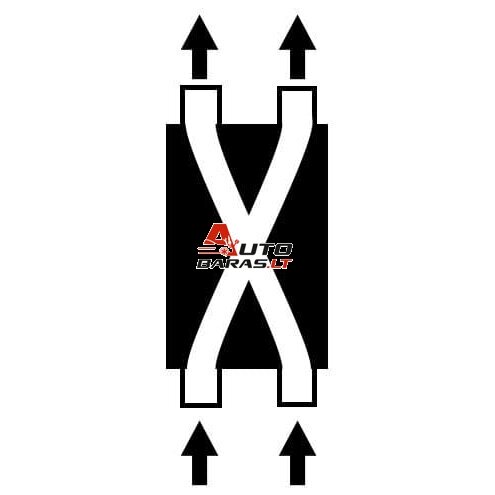 TurboWorks Center Muffler 57mm LT 409SS 355mm X-pipe 2in 2out 1