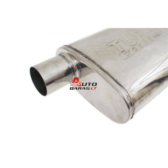 TurboWorks Rear Center Muffler 63,5mm LT 409SS 355mm 4