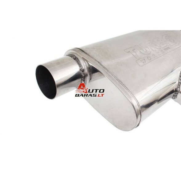 TurboWorks Rear Center Muffler 76mm LT 409SS 355mm 2