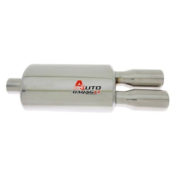 TurboWorks rear Muffler 2x77mm inlet 63,5mm - su antgaliais 1