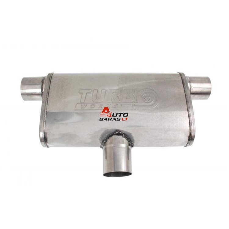 TurboWorks Rear Center Muffler 76mm LT 409SS 355mm
