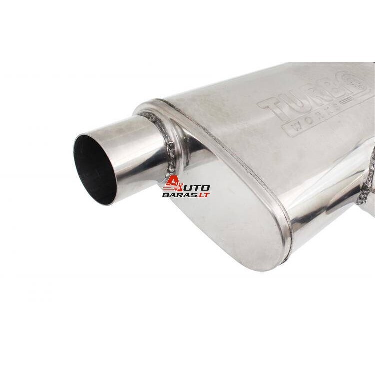 TurboWorks Rear Center Muffler 76mm LT 409SS 355mm 2