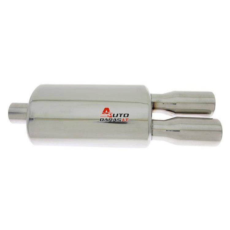 TurboWorks rear Muffler 2x77mm inlet 63,5mm - su antgaliais 1