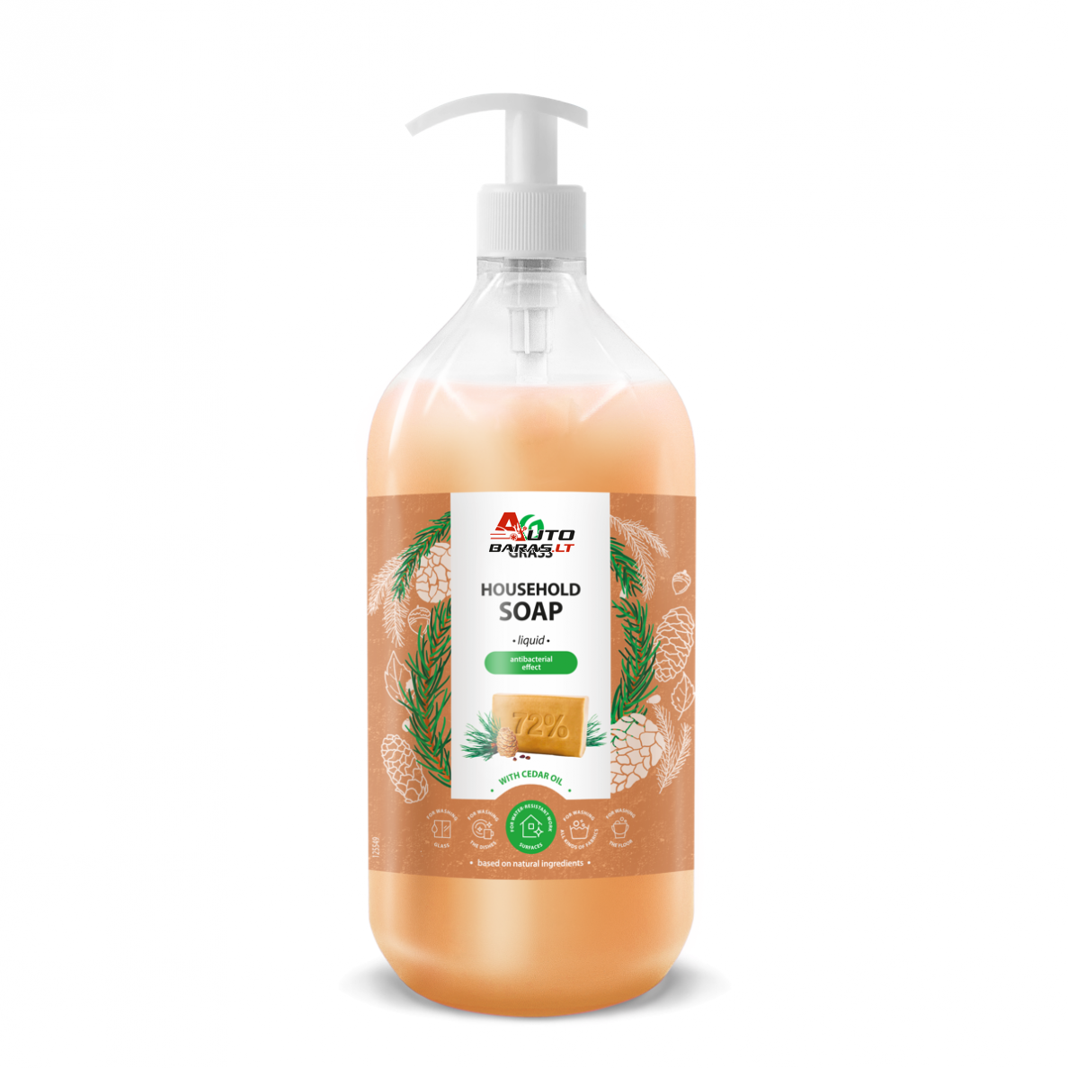 Ūkinis skystas muilas su kedro aliejum GRASS 1000ml