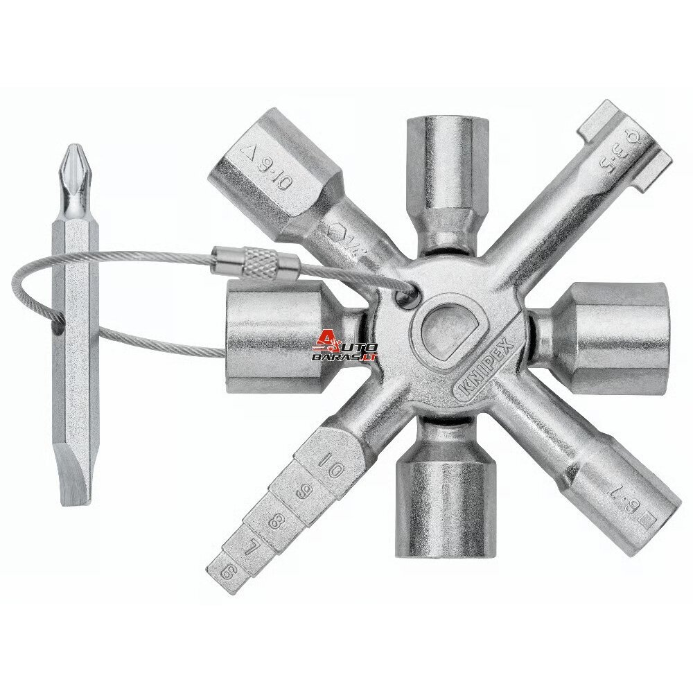 Universalus raktas elektros spintoms KNIPEX TwinKey