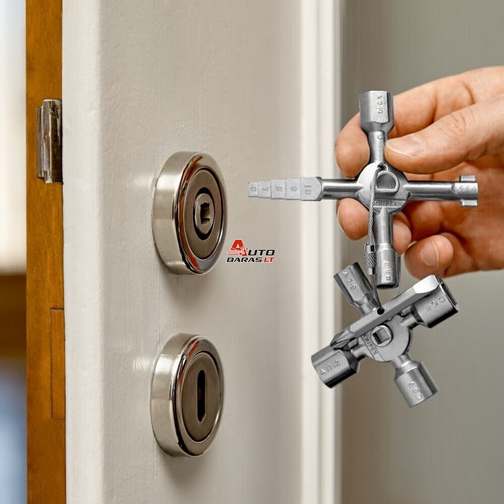 Universalus raktas elektros spintoms KNIPEX TwinKey 10