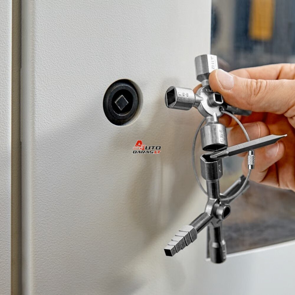 Universalus raktas elektros spintoms KNIPEX TwinKey 4