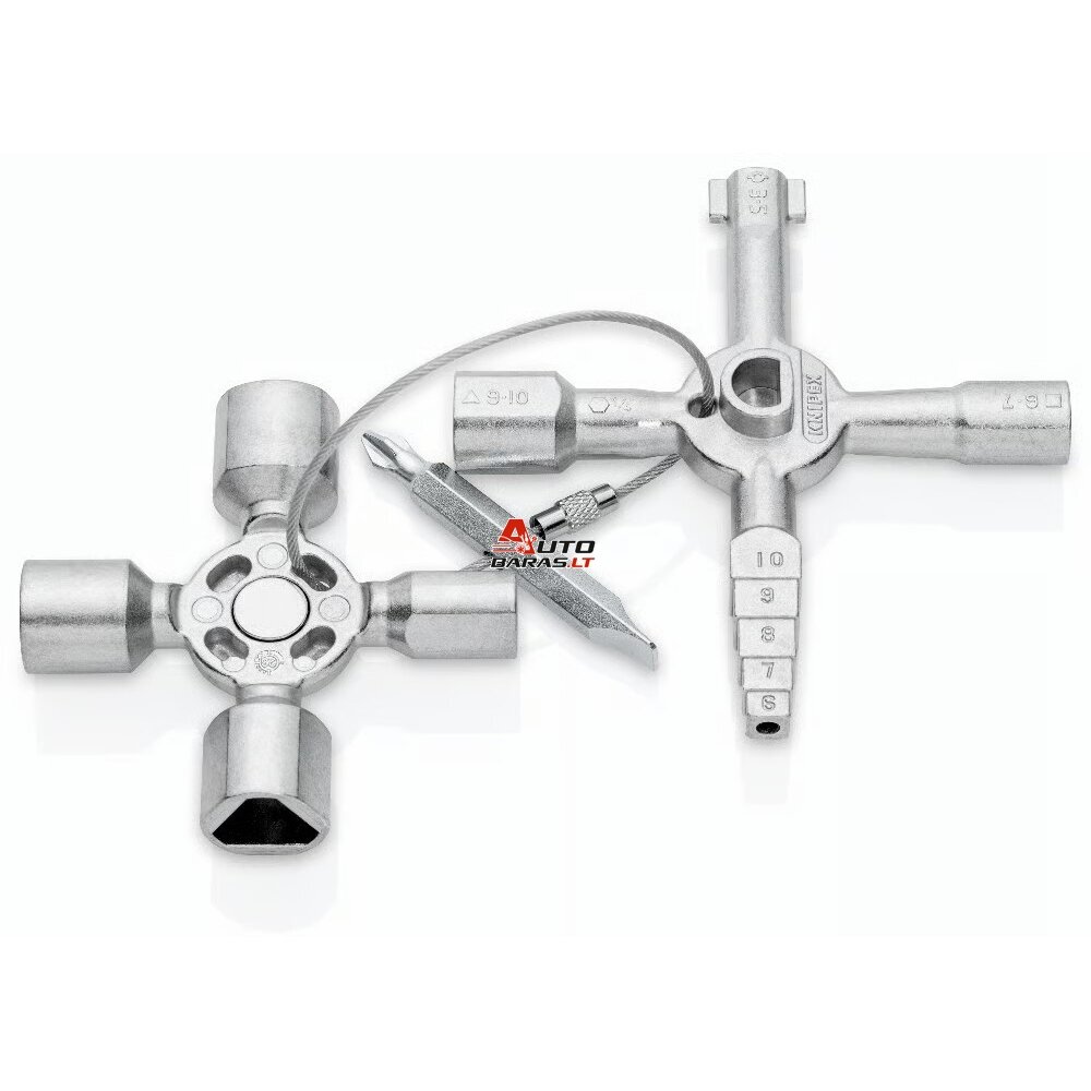 Universalus raktas elektros spintoms KNIPEX TwinKey 3
