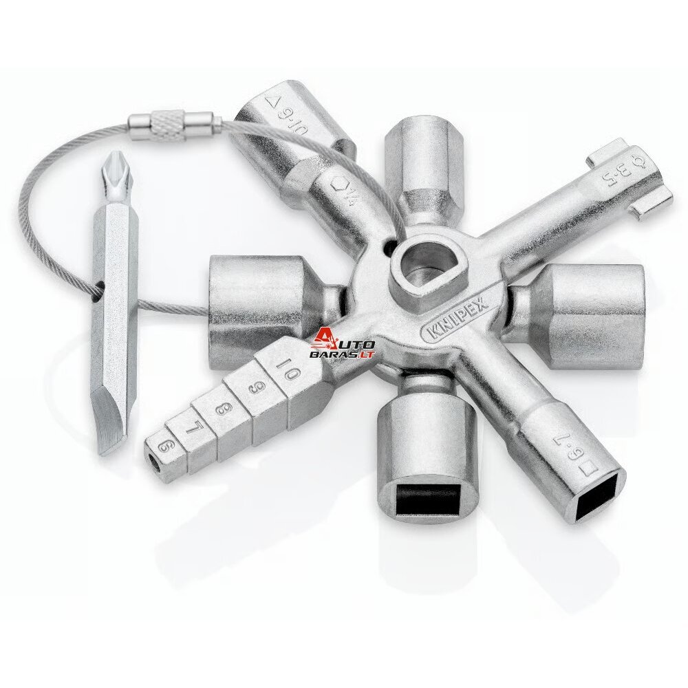 Universalus raktas elektros spintoms KNIPEX TwinKey 2