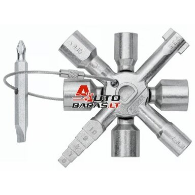 Universalus raktas elektros spintoms KNIPEX TwinKey Universalus raktas elektros spintoms KNIPEX TwinKey