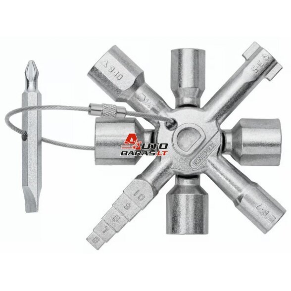 Universalus raktas elektros spintoms KNIPEX TwinKey