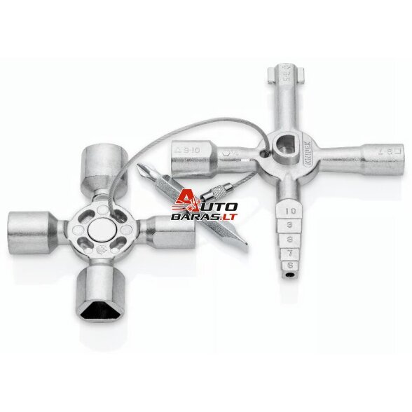 Universalus raktas elektros spintoms KNIPEX TwinKey 3