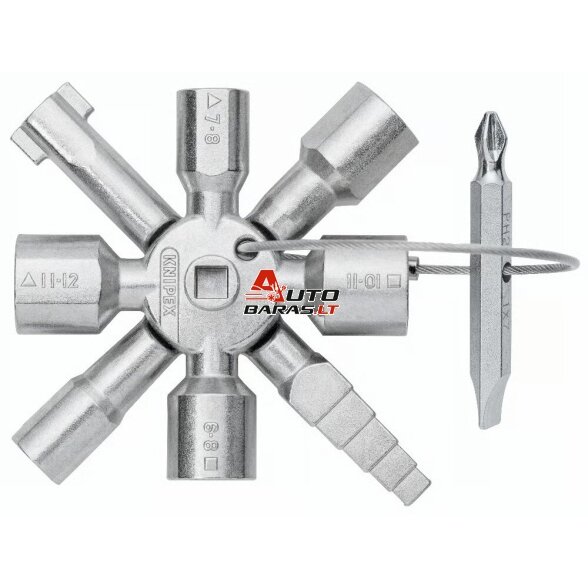Universalus raktas elektros spintoms KNIPEX TwinKey 1