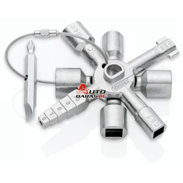 Universalus raktas elektros spintoms KNIPEX TwinKey 2
