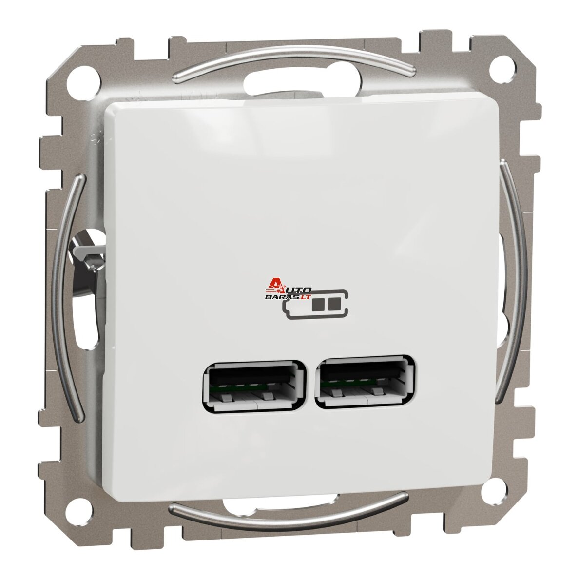 USB įkroviklis Schneider Electric Sedna Design SDD111401 (2×USB-A, 2.1A, baltas)