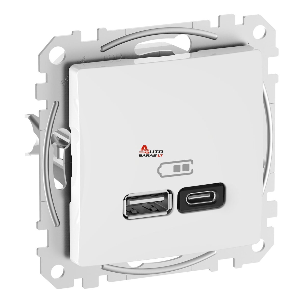 USB + USB-C lizdas Schneider Electric Sedna Design SDD111404 (baltas)