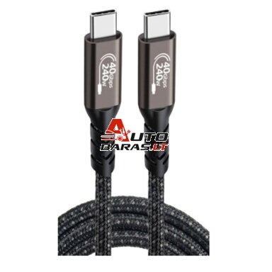 USB-C–USB-C kabelis Wirellee (1 m, 60 W, PD 3.0, juodas) USB-C–USB-C kabelis Wirellee (1 m, 60 W, PD 3.0, juodas)