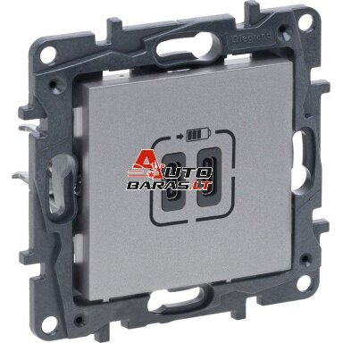 USB dviguba C tipo rozetė Valena Life Legrand 863339 (aluminio spalva)