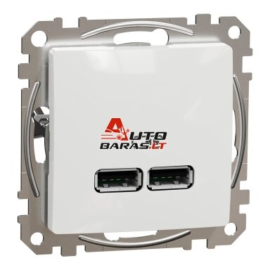 USB įkroviklis Schneider Electric Sedna Design SDD111401 (2×USB-A, 2.1A, baltas)