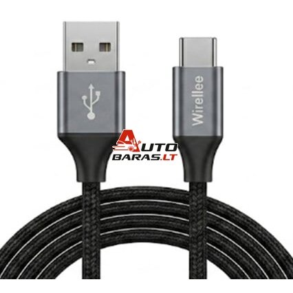 USB-A – USB-C kabelis Wirelle (15W, USB 2.0, 1 m)