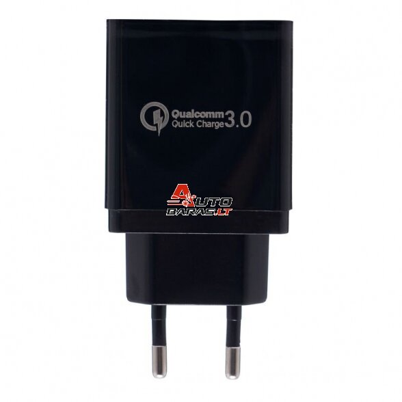 KRAFTDELE USB Įkroviklis su greitu įkrovimu 220V, 2x2.1A 1xQC3.0 4
