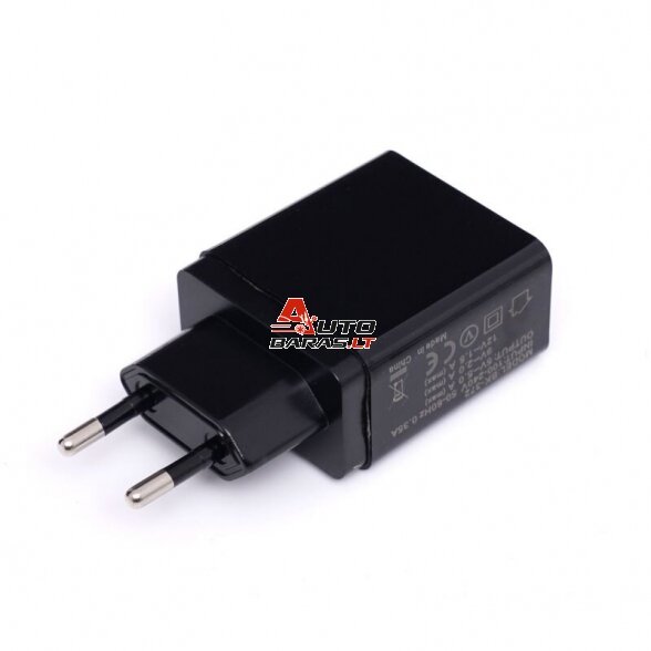 KRAFTDELE USB Įkroviklis su greitu įkrovimu 220V, 2x2.1A 1xQC3.0 5