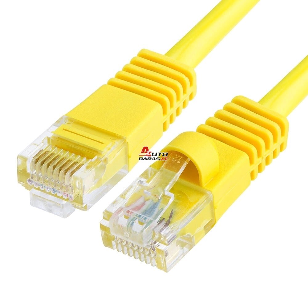 UTP patch kabelis PVC CAT5e 1m (geltonas)