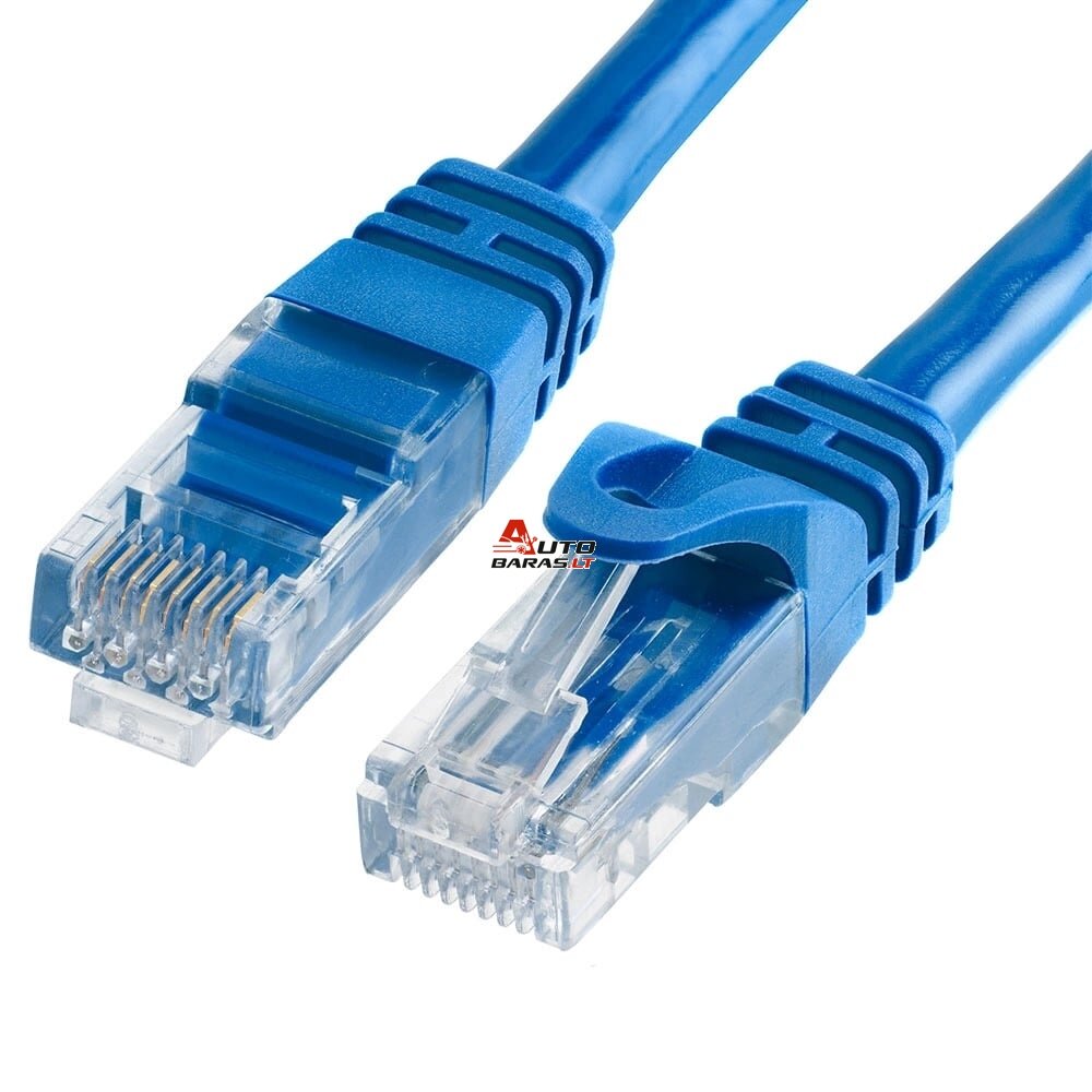 UTP patch kabelis PVC CAT6 0.5m (mėlyna)