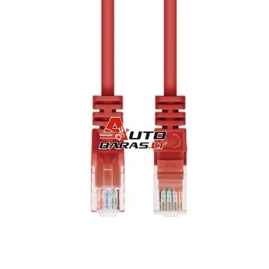 UTP patch kabelis PVC CAT6 1m (raudonas, LSZH)