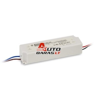 Uždaras maitinimo blokas Mean Well LPV-35-24 (1.5A/24V, 36W, LED) Uždaras maitinimo blokas Mean Well LPV-35-24 (1.5A/24V, 36W, LED)