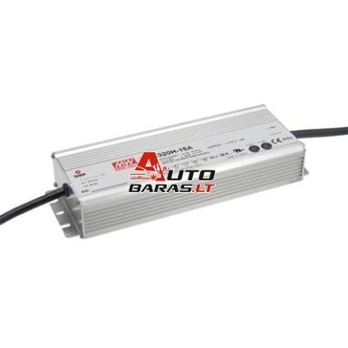 Valdomas impulsinis LED maitinimo šaltinis Mean Well HLG-320H-24B (24V, 320W, 13.34A)