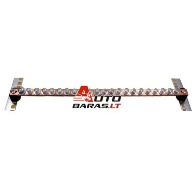 Varinė įžeminimo šyna su varžtais (1U, 49 cm) Varinė įžeminimo šyna su varžtais (1U, 49 cm)
