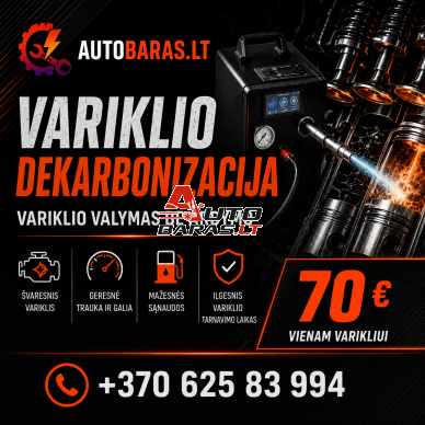 Variklio dekarbonizacija - Automobilio variklio valymas be ardymo