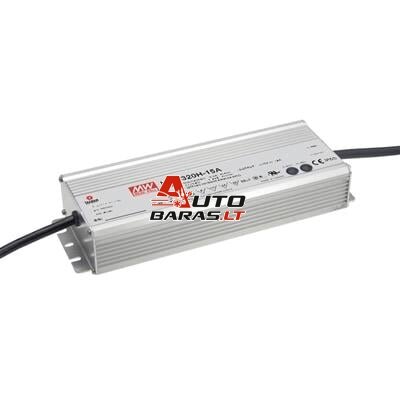 Valdomas impulsinis LED maitinimo šaltinis Mean Well HLG-320H-24B (24V, 320W, 13.34A)