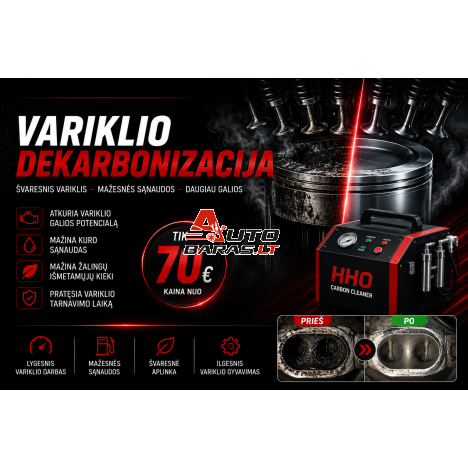 VARIKLIO DEKARBONIZACIJA - Automobilio variklio valymas be ardymo - Kaune (paslauga) VARIKLIO DEKARBONIZACIJA - Automobilio variklio valymas be ardymo - Kaune (paslauga)