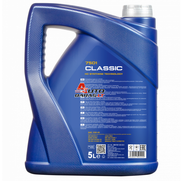 Variklio alyva MANNOL CLASSIC 10W-40 5l MN7501-5 1