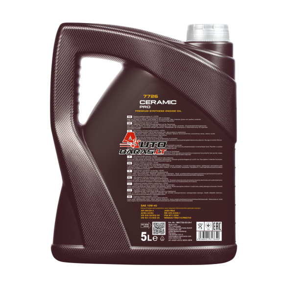 Variklio alyva MANNOL Ceramic Pro 10W-40 5l 1