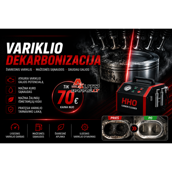 VARIKLIO DEKARBONIZACIJA - Automobilio variklio valymas be ardymo - Kaune (paslauga) VARIKLIO DEKARBONIZACIJA - Automobilio variklio valymas be ardymo - Kaune (paslauga)