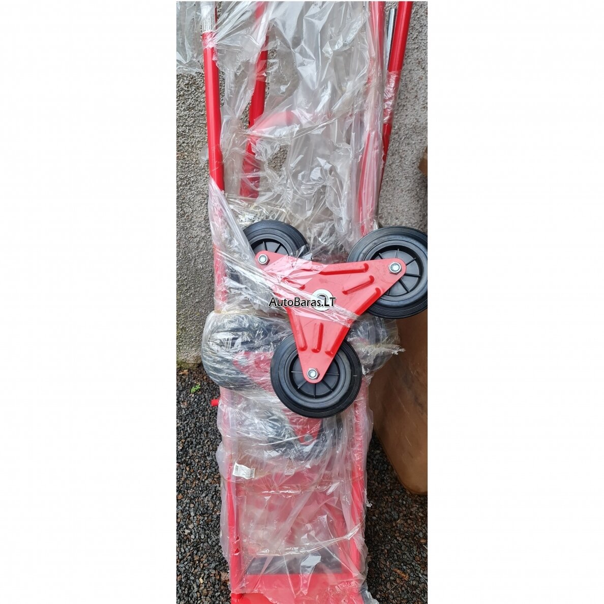 KROVINIŲ VEŽIMĖLIS SU 6 RATUKAIS SKIRTAS VEŽTI LAIPTAIS 1300x517x595mm/150kg plieninis 3