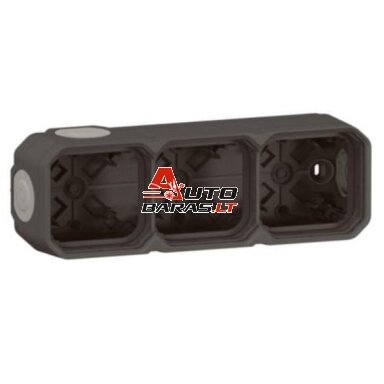 Virštinkinė dėžutė su sandarikliais 3 vt. Plexo Legrand 069603L (antracitas)