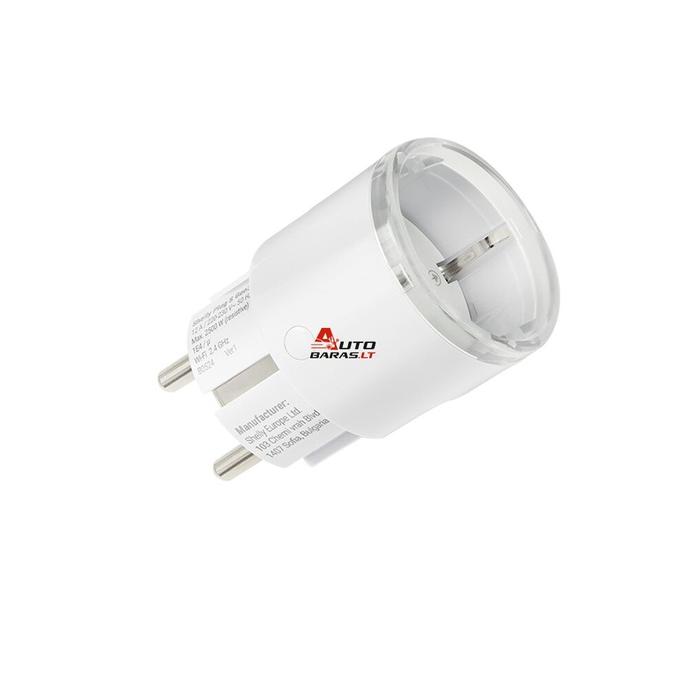 Wi-Fi, Matter valdoma relė Shelly Plug S Gen3 (12 A, 220V)